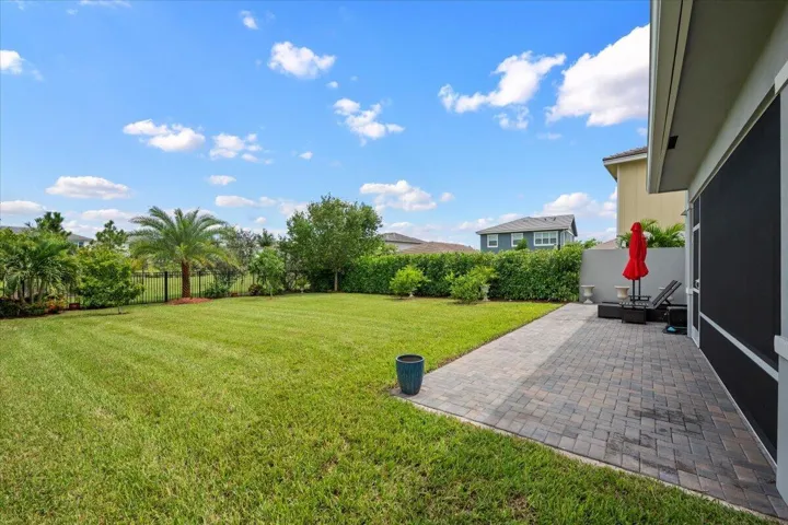 Beautiful fenced and landscaped Backyard