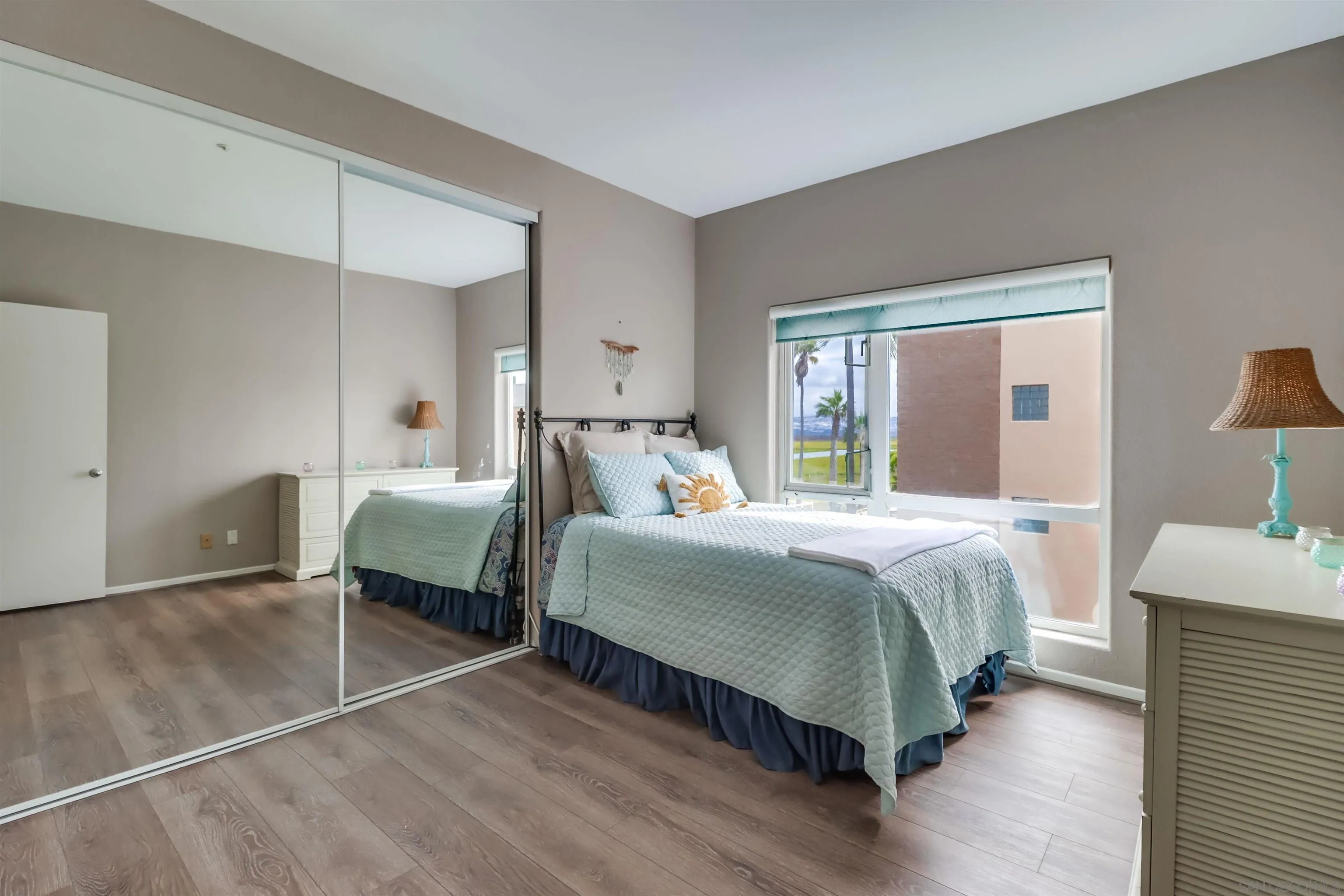 Bedroom 3 with views of the Estuary and Mexico.