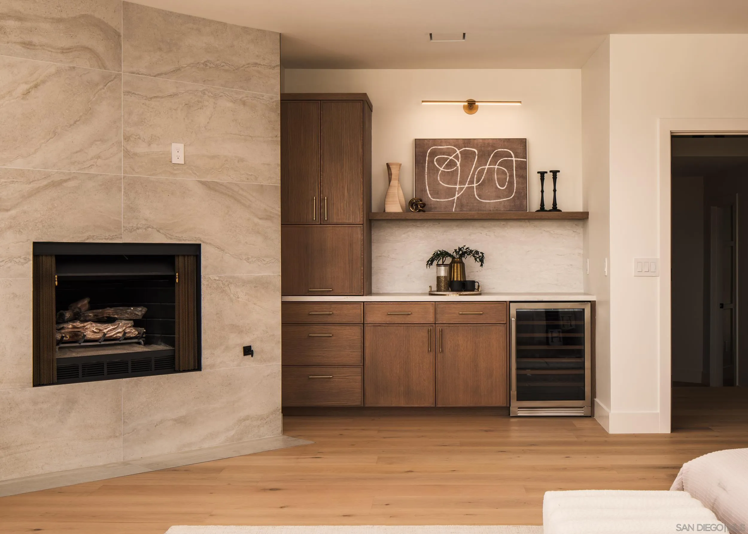 Personal Fireplace and Coffee Nook