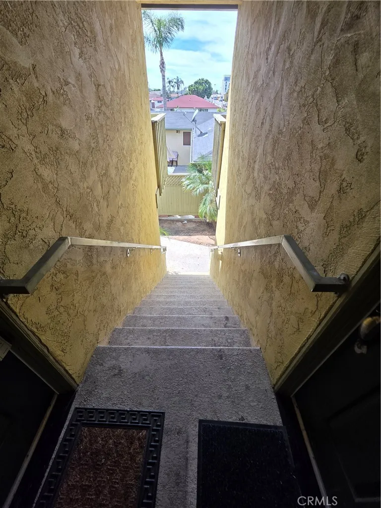 Stairs looking down from front door