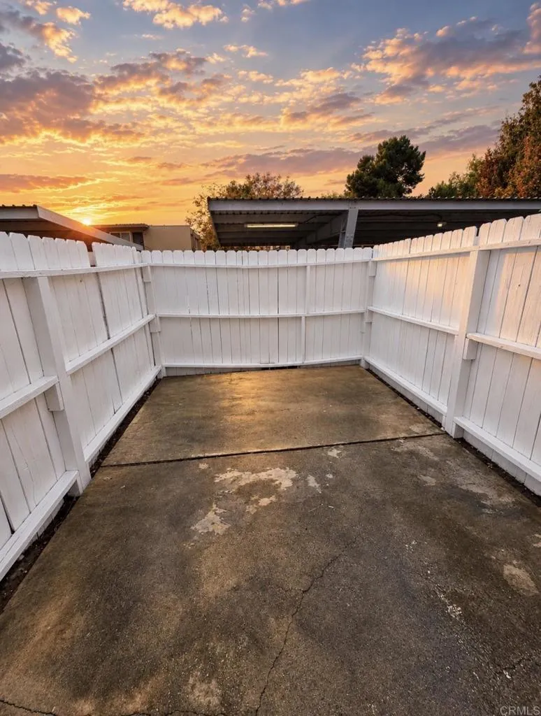 Newly Painted Fenced In Yard