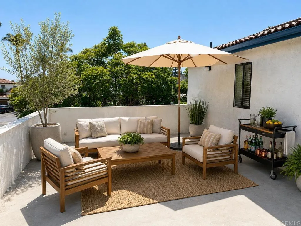 upper deck patio virtually staged image