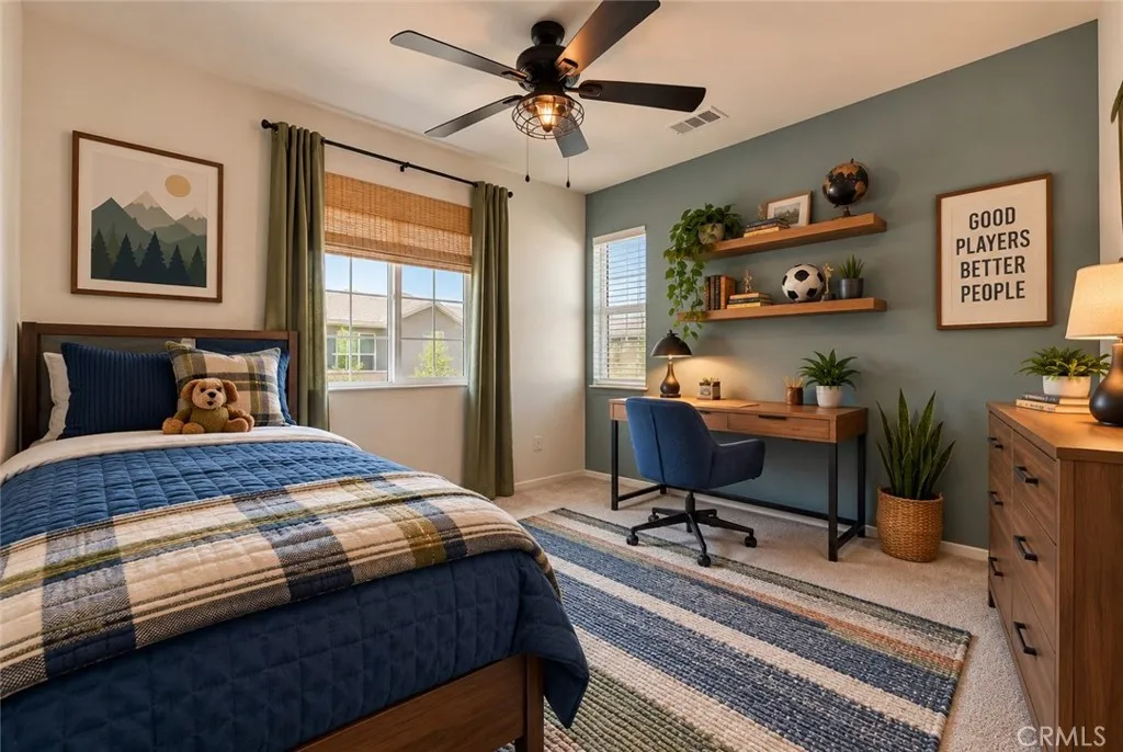Bedroom 2 (digital staging)