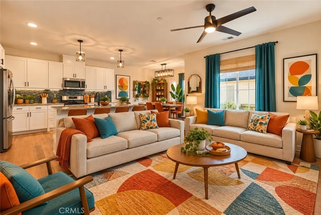 Open concept plan (digital staging)