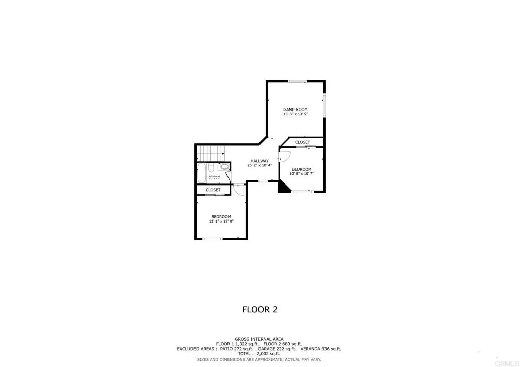 1818 Spyglass Circle, Vista, CA 92081 2nd Floor Plan