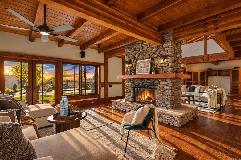 2772 Vista Del Piedra, Jamul, CA 91935 Lighting & fire in fireplace
