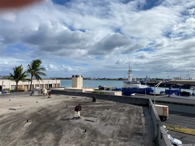 Harbor and ocean view from roof looking over 905 Kekaulike St. (also for sale)