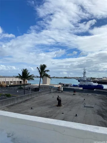 Harbor and ocean view from roof looking over 905 Kekaulike St. (also for sale)