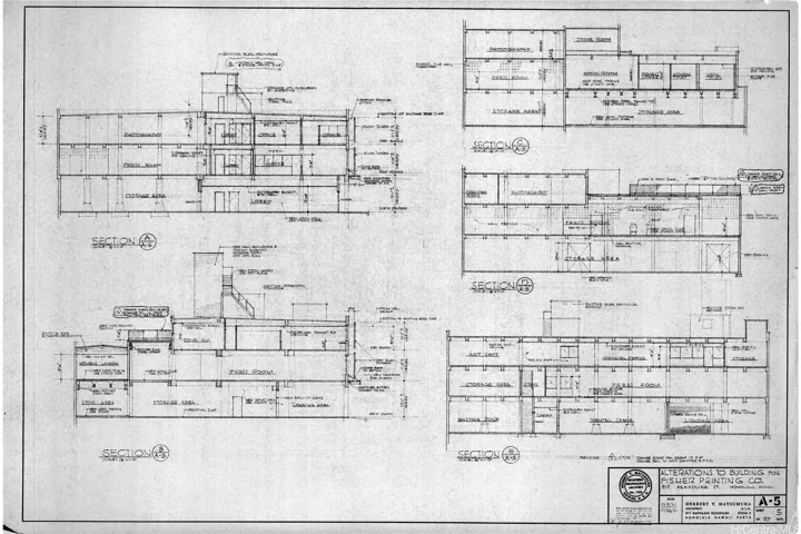 Elevation section of building