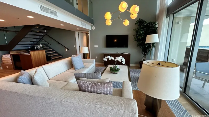 Living room on the 28th floor.