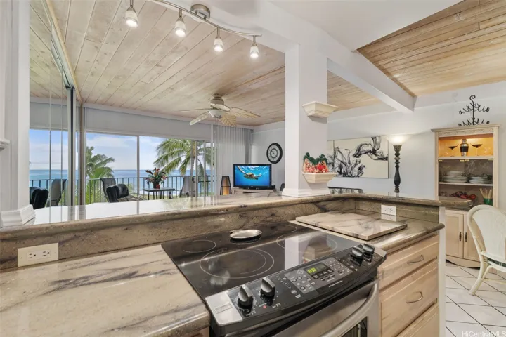 Open concept bar top counter