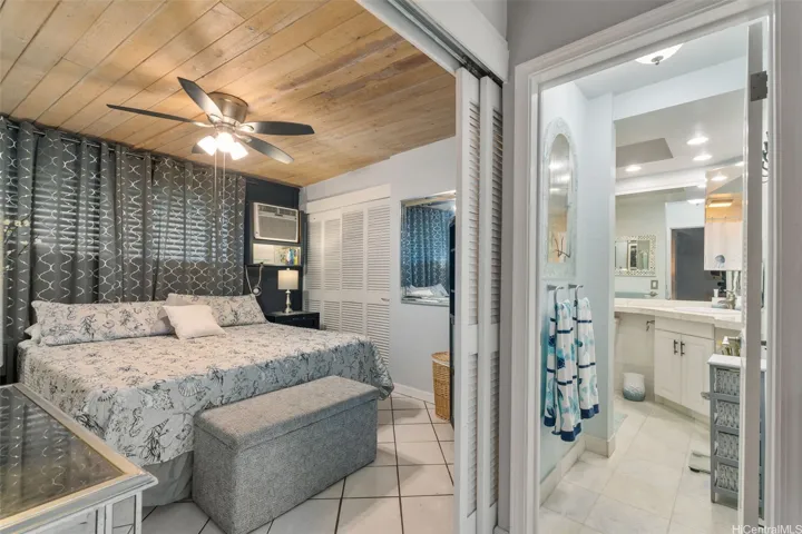 Large Bedroom with slide away pocket wall