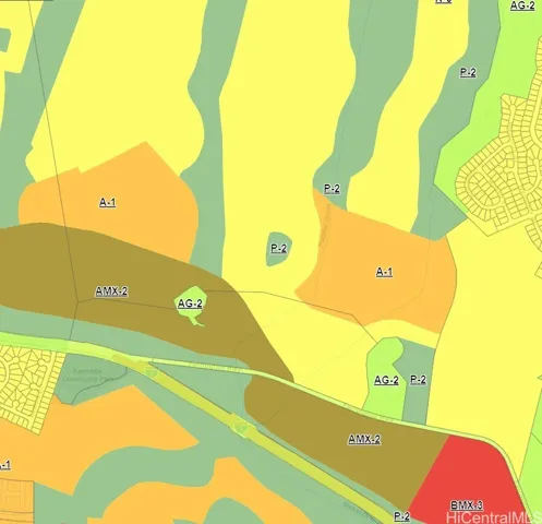 Next to the plot of land are commercial, agriculture, preservation and possible future resort zoning.

The first unit of this TMK is the most level to access these zones. Making it more desirable for future developments.