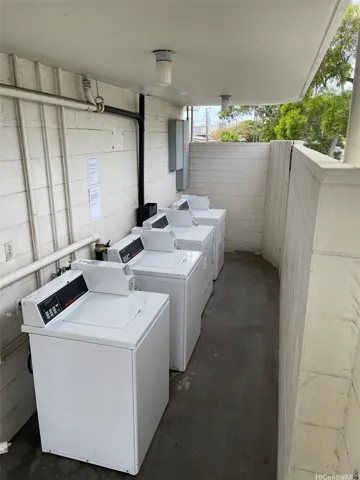 Coin op Laundry on 2nd floor.  Each floor has one.