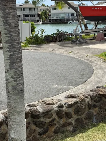 Boat mooring area from front yard