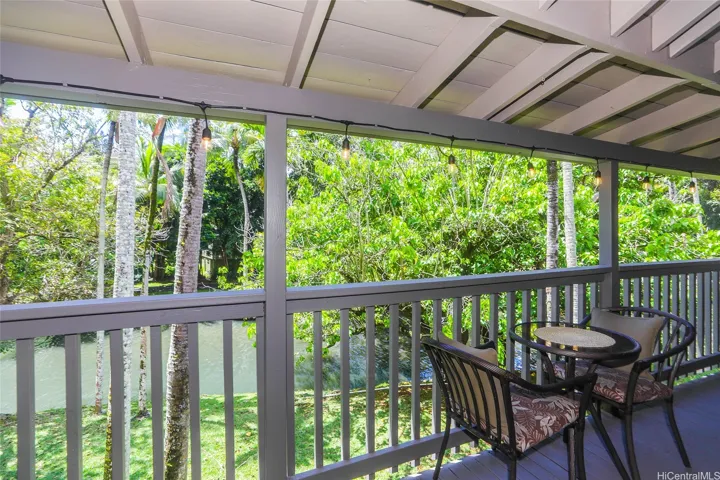 Nestled along the tranquil stream, this unit offers much privacy.