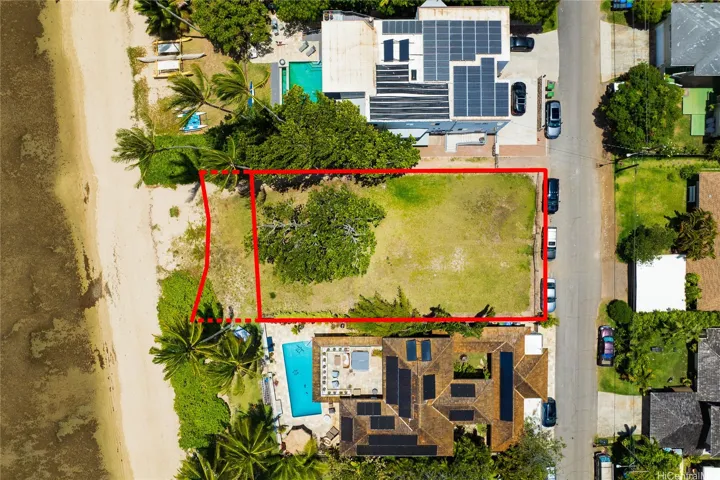 Oceanside Shoreline Certified 21-29 feet towards ocean from property line.