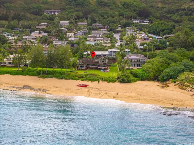 Location on the beach