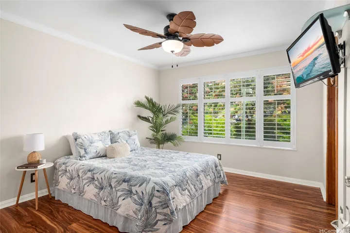 Primary Bedroom - Your own peaceful sanctuary. TV screen has been Virtually Enhanced