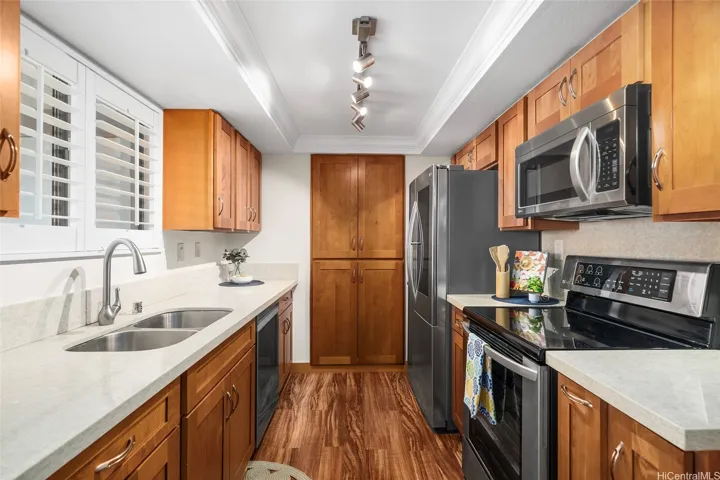Modern Kitchen with stainless steel appliances