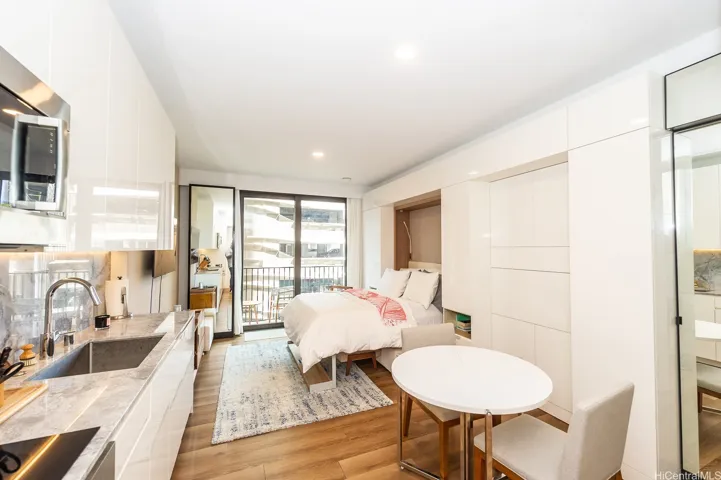 Spacious area with Murphy Bed down