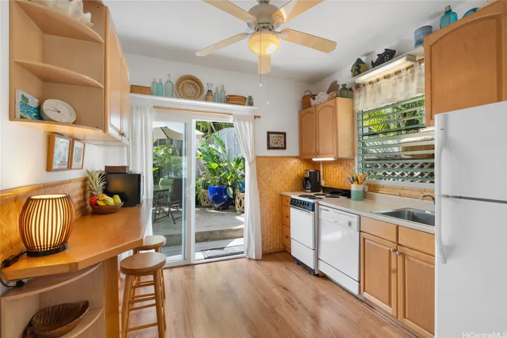 Kitchen and private lanai beyond.