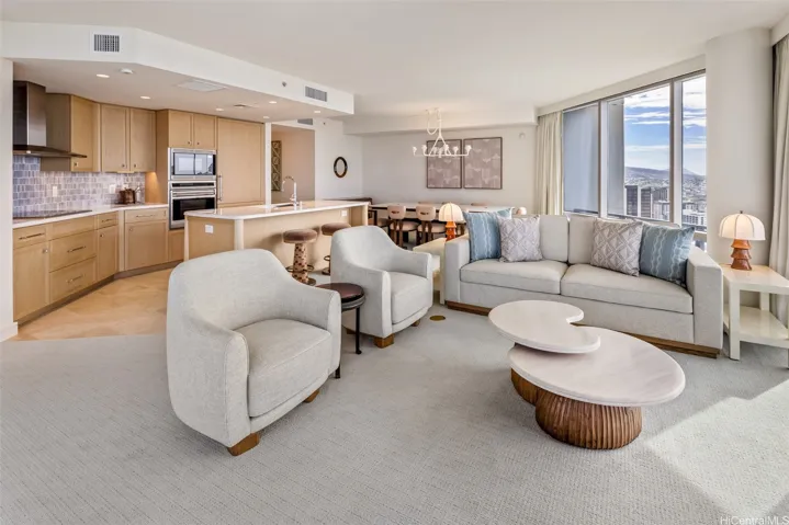 Spacious living room for everyone to gather.