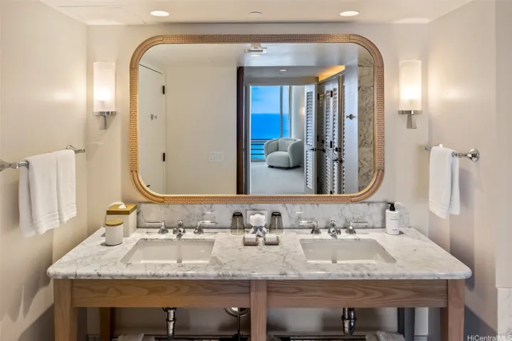 See the ocean from the mirror in your bathroom.