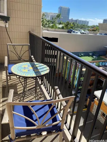 Unit lanai. The railings were recently replaced.