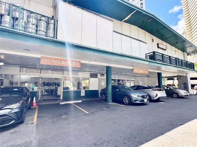 Stores nearby building.