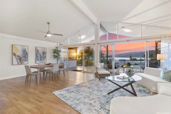 Enjoy the sunset from the living room