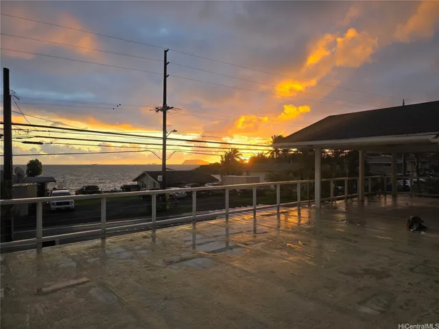Sunrise looking out over the ocean towards offshore islands