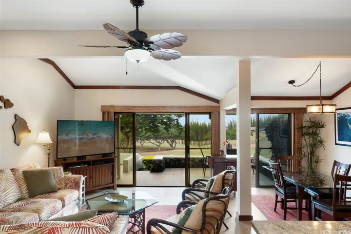 Living and dining area.
