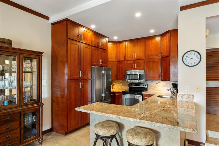 View of kitchen.