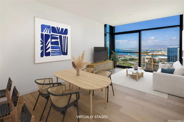 Virtual Staging shows how you can use the great room and enjoy its ocean views.
