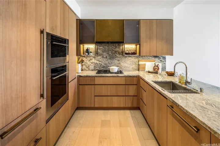 Quality materials and appliances and elegant design make this kitchen stand out.