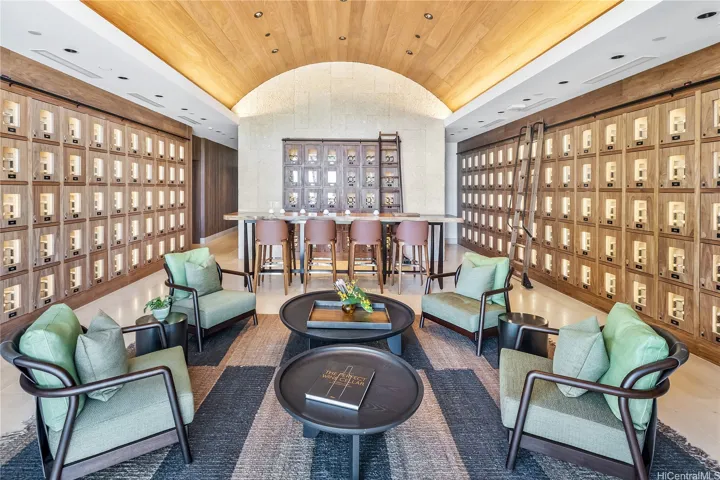 Elegant wine room available to owners.