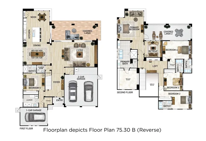 Illustrations are artists conceptual depictions only of proposed improvements, are not necessarily to scale and may differ from actual improvements, if any, when constructed. The specific features in a residence vary from home to home and not all features are available in all series or all floorplans within a series. We reserve the right to modify or cancel these specific features, substitute equipment, materials, appliances and brand names in our sole
