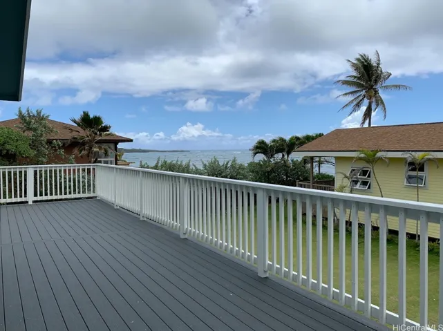 Upstairs deck from the living room and bedroom.