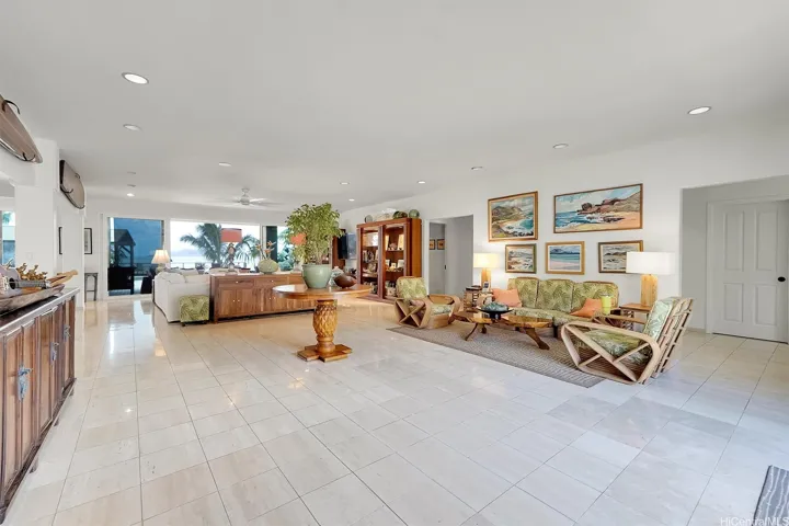 Enter the home from the East and view the invaluable ocean view and quietness from cars on the highway 1 mile away.