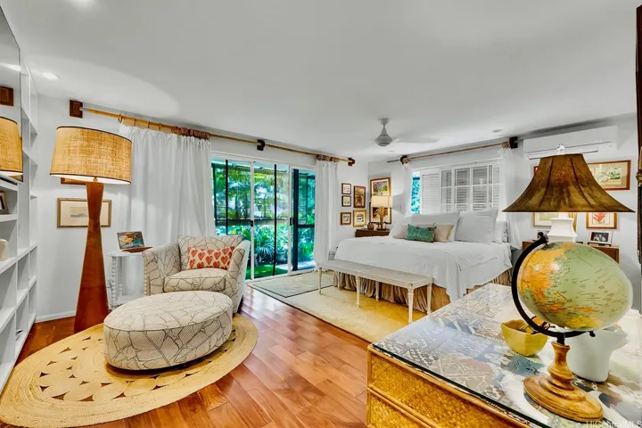Master bedroom opens to garden