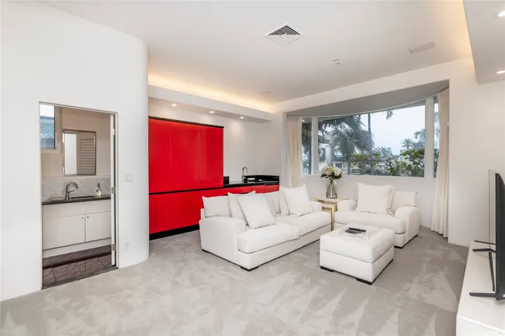 Media Room with half bath