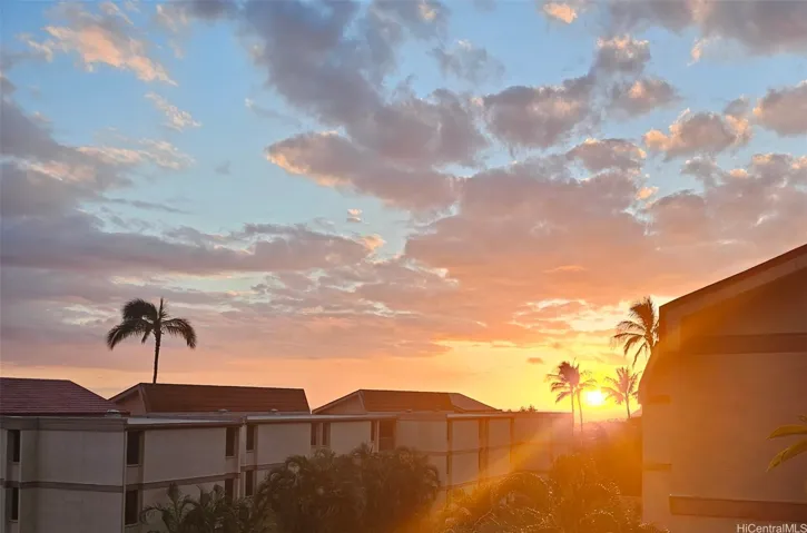 Sunset view from the lanai.