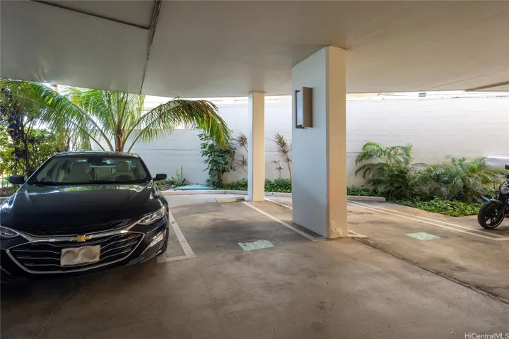 Covered parking stall 15 conveys with the unit and conveniently located on ground floor steps from the elevator.