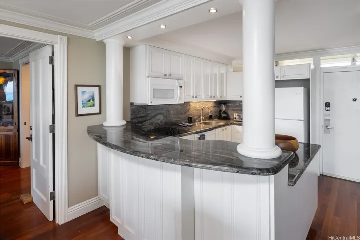 Open concept kitchen.