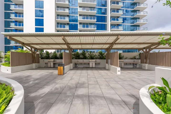 Private BBQ pavilions.