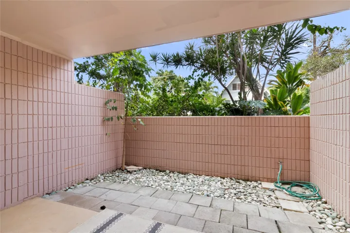 Large private patio.