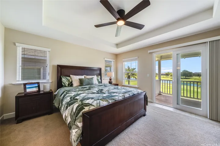 Primary bedroom with private lanai facing the Golf Course