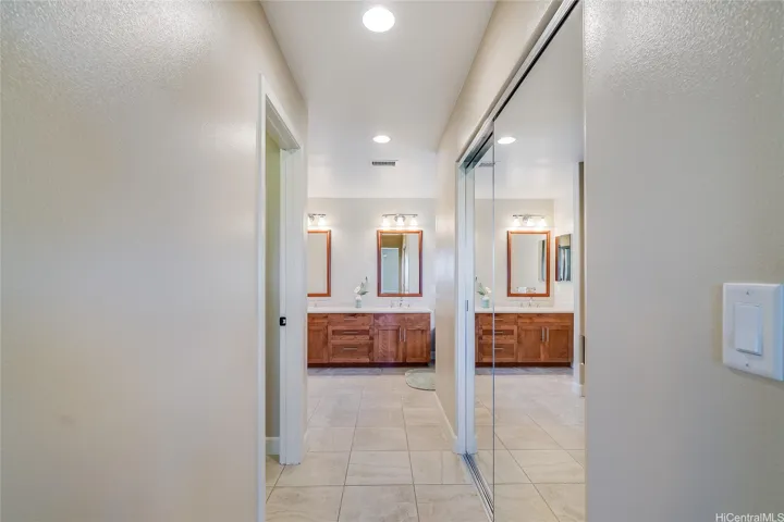 Primary bath with walk in closet