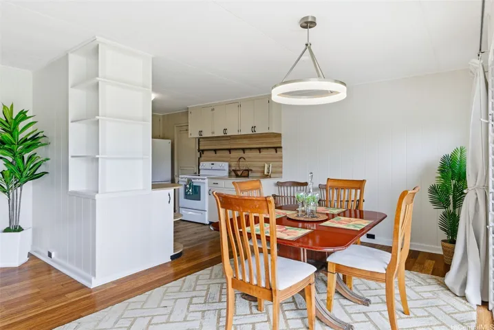 Dining area off of the kitchen and living area-